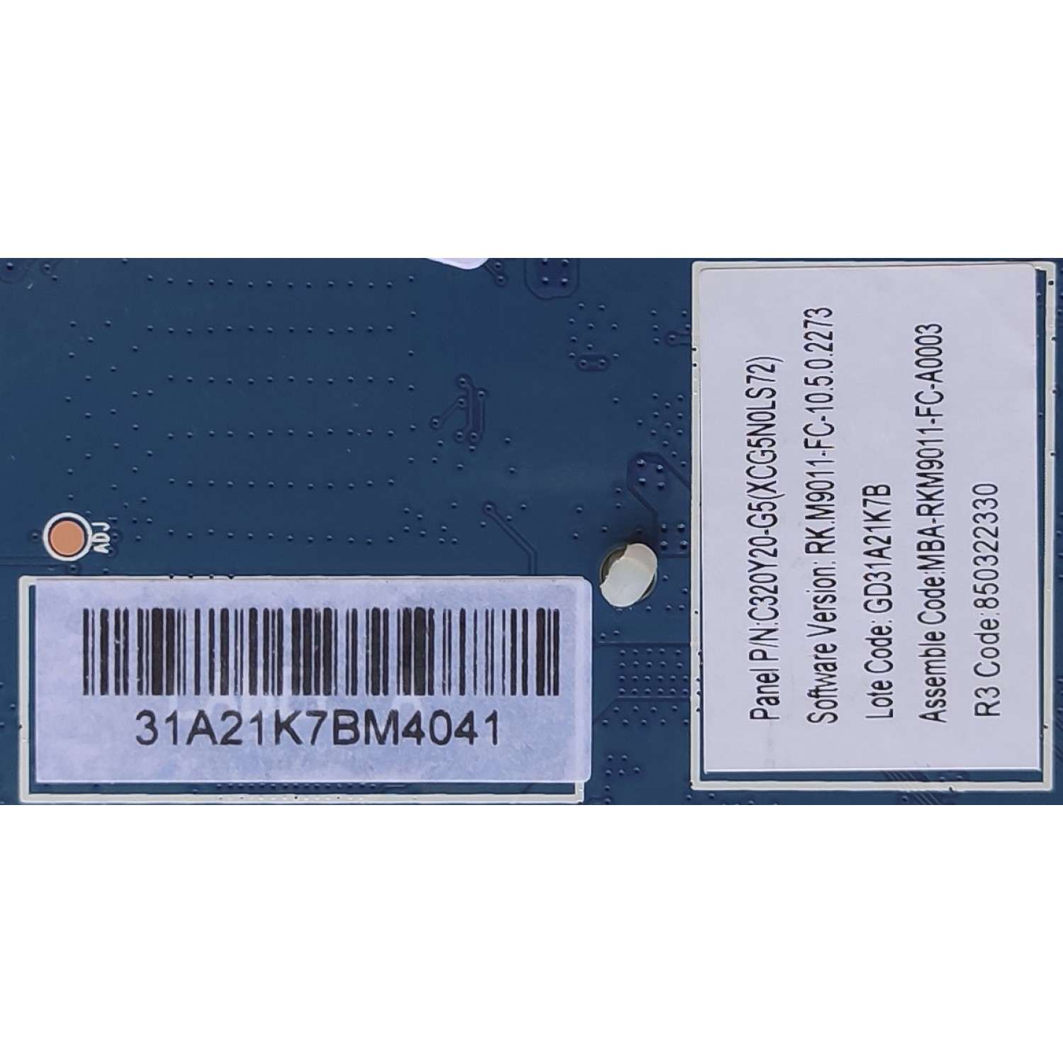 MAIN FUENTE NUEVA PARA TV ATVIO / NUMERO DE PARTE MB-M9011-P-CL-0001 / 31A21K7BM4041 / VERSION:  RK.M9011-FC-10.5.0.2273 / PANEL C320Y20-G5(XCG5N0LS75) / GD31A21K7B / MBA-RKM9011-P-CL-0001 / 2021-11-19 / MODELO ARK3216iLED - Imagen 2